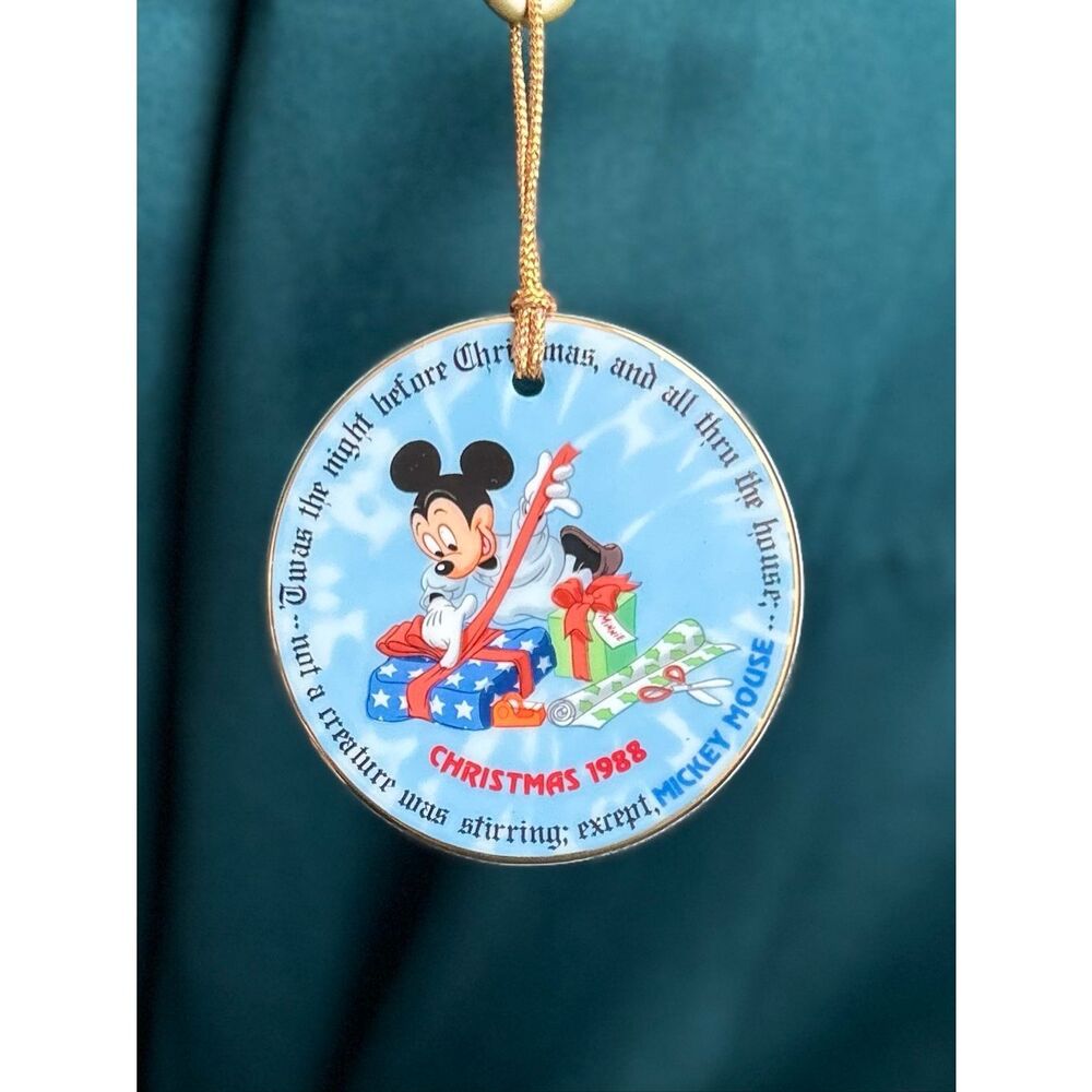 Disney Parks Christmas Collection Ornament Twas The Night Before Christmas 1988